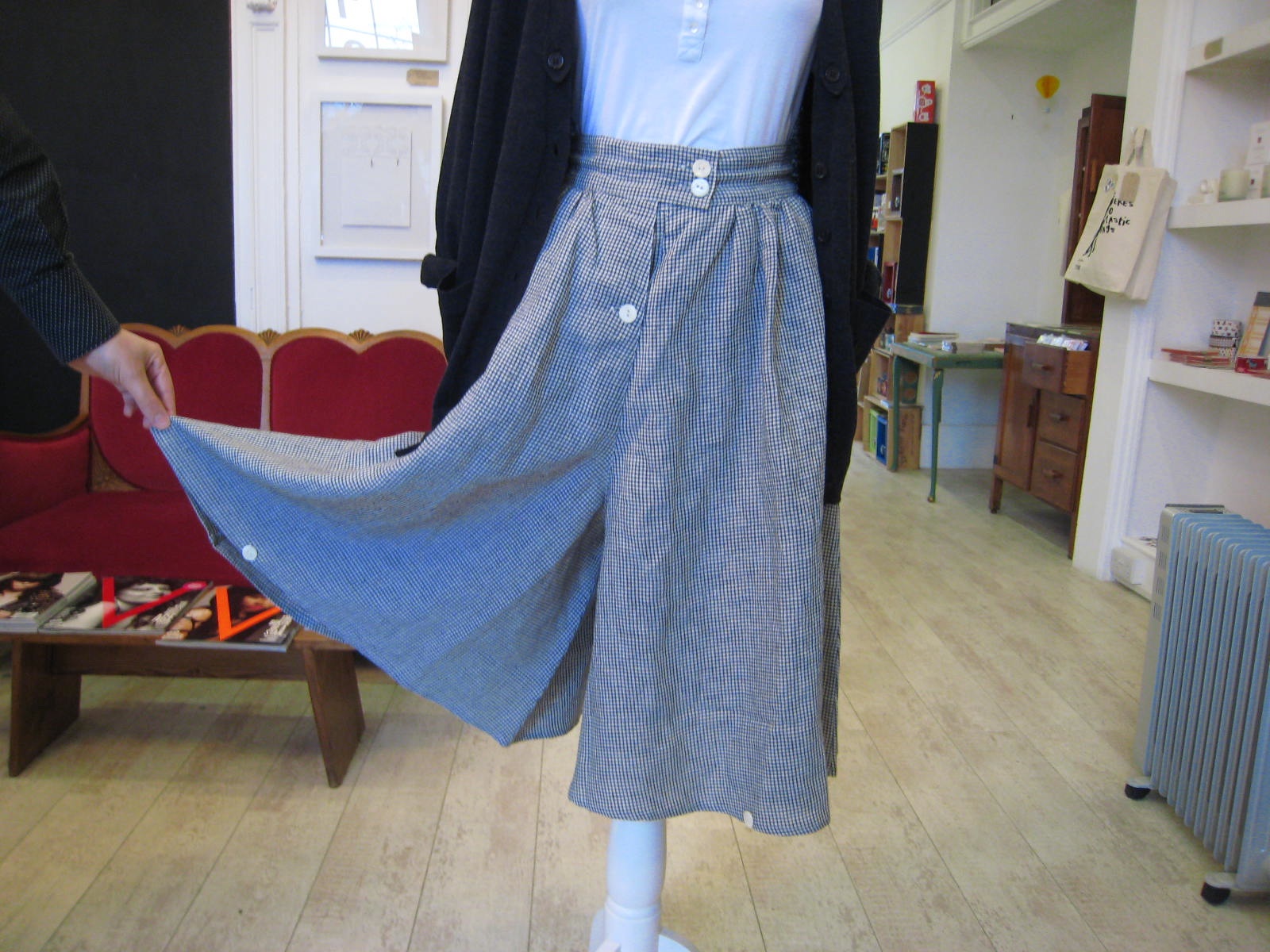 culottes check ymc stockist