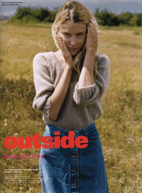 dree hemmingway outside - id magazine