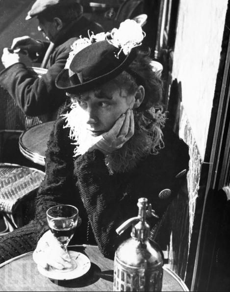 Drinking Alone at a Parisian Cafe, 1935 - life magazine archive