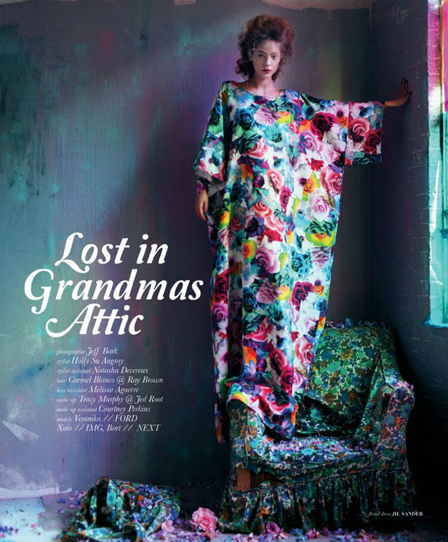 colour floral - Lost in Grandma’s Attic by Jeff Bark for Bullett Spring 2011 - fashion gone rogue