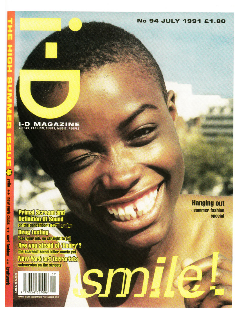 i-d magazine cover smile