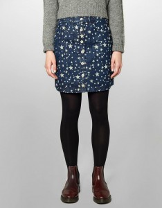 YMC STAR PRINT SKIRT Q3CAB BLUE